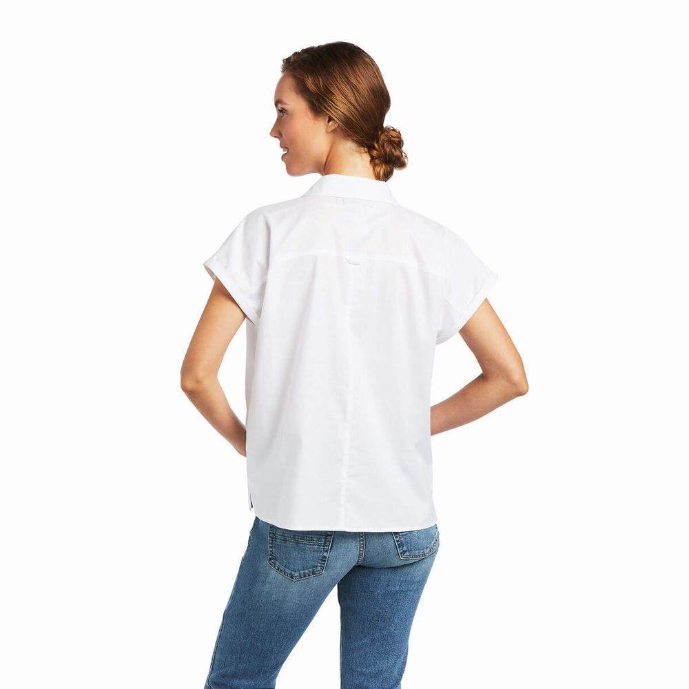 White Women's Ariat Zenith Tops | 2890-EVZNQ