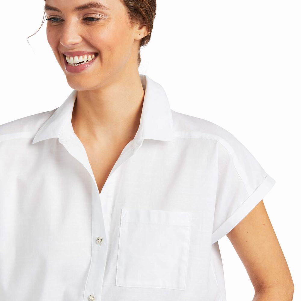 White Women's Ariat Zenith Tops | 2890-EVZNQ